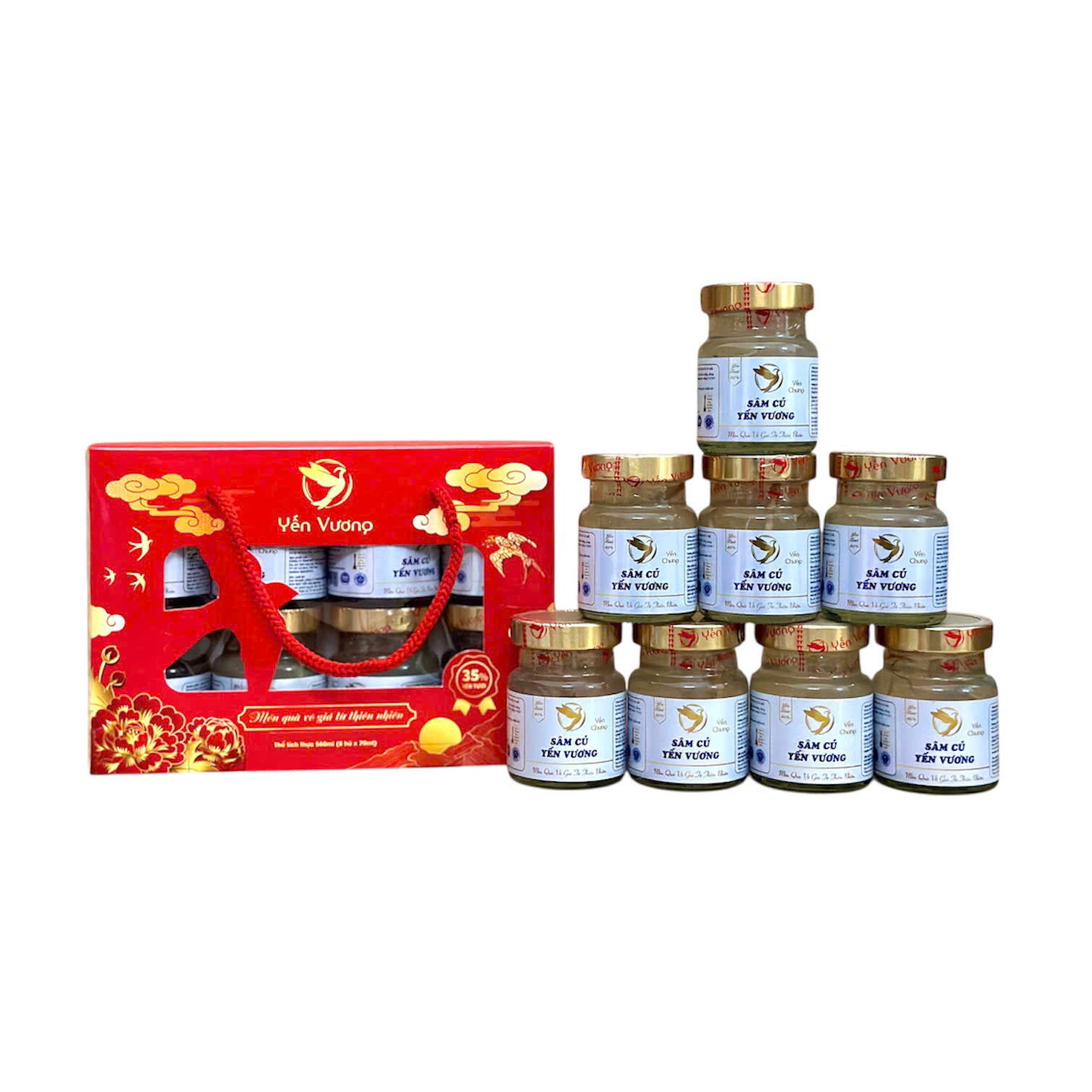 Lốc 8 hũ yến Vương 70ml Sâm Củ